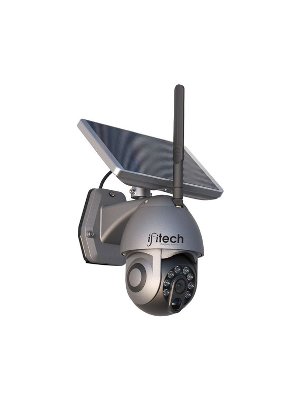 IFITech 100% Wireless 4G LTE Solar Powered Outdoor 4MP Full HD Pan & Tilt Security Camera