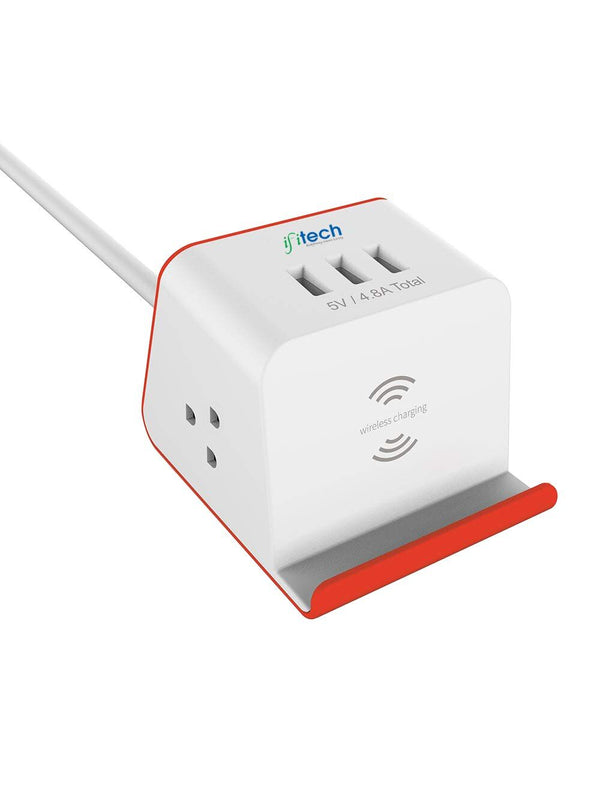 IFITech WiFi · 3 USB & 2 Power Outlets | Compatible with Alexa/Google Home | Wireless Charging Station