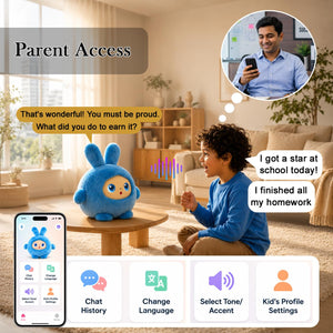 IFITech Buddy AI-Powered Interactive Learning & Storytelling Robot Toy for Kids | Supports Multiple Indian Languages | Rechargeable Talking Companion for Boys and Girls Aged 3+ (Blue)