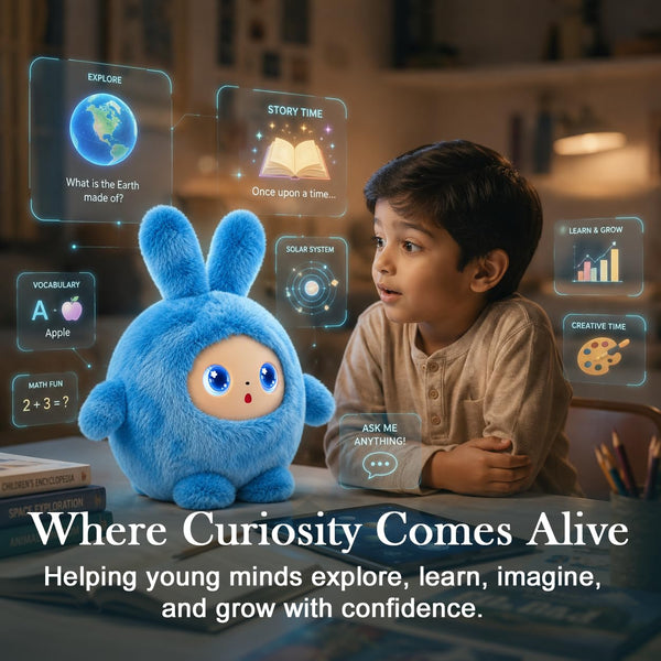 IFITech Buddy AI-Powered Interactive Learning & Storytelling Robot Toy for Kids | Supports Multiple Indian Languages | Rechargeable Talking Companion for Boys and Girls Aged 3+ (Blue)