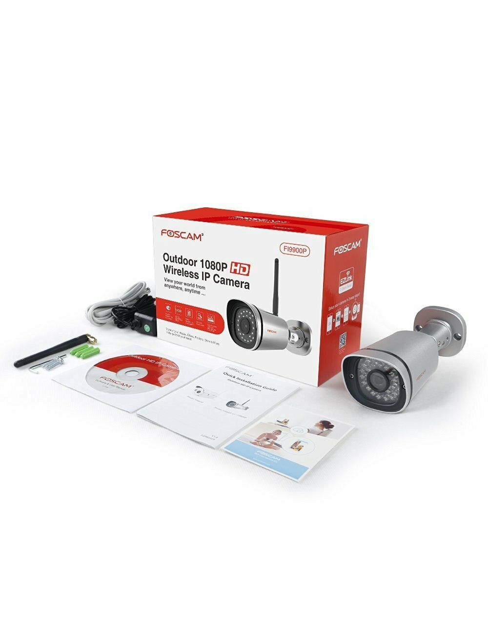 Foscam FI9900P Outdoor 1080P 2MP HD Wireless Security Bullet IP Camera