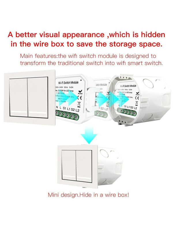 IFITech WiFi Timer Controller 2 Gang Switch | App Control