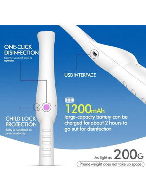 IFITech Handheld UV-C Light Wand Sterilizer, for Disinfection Household Hotel Car Indoor Outdoor