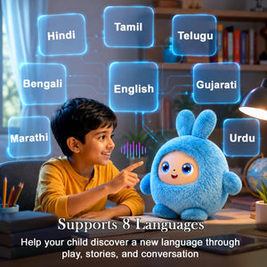 IFITech Buddy AI-Powered Interactive Learning & Storytelling Robot Toy for Kids | Supports Multiple Indian Languages | Rechargeable Talking Companion for Boys and Girls Aged 3+ (Blue)