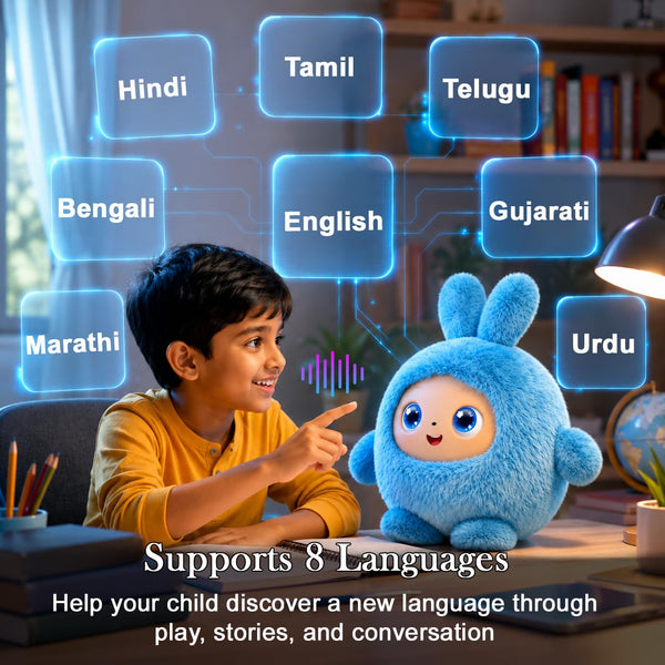 IFITech Buddy AI-Powered Interactive Learning & Storytelling Robot Toy for Kids | Supports Multiple Indian Languages | Rechargeable Talking Companion for Boys and Girls Aged 3+ (Blue)
