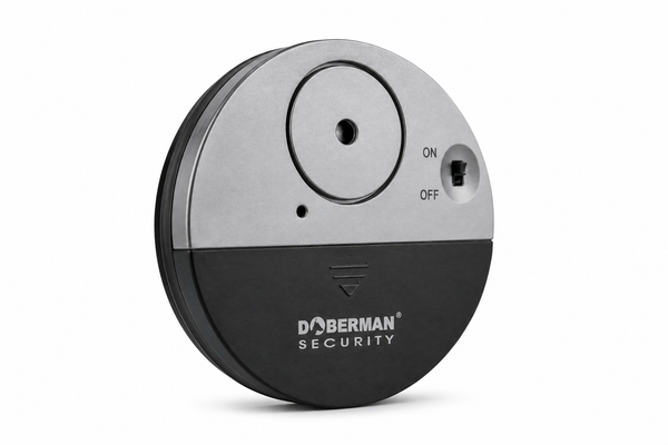 Doberman Ultrasonic Window Alarm | 100dB Vibration Sensor Security Alarm