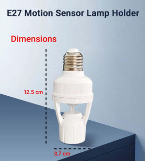 IFITech Motion Sensor Bulb Holder | Auto ON/OFF - Compatible with All E26/E27 Screw Base Bulbs