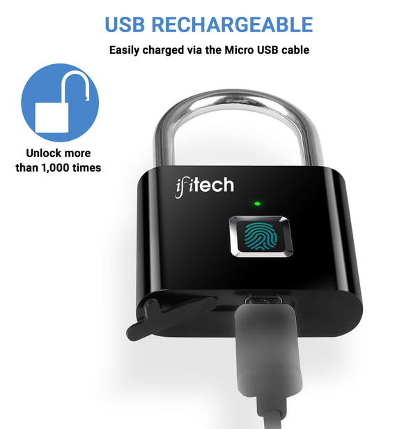 IFITech Anti-Theft  Rechargeable Fingerprint Padlock - P1