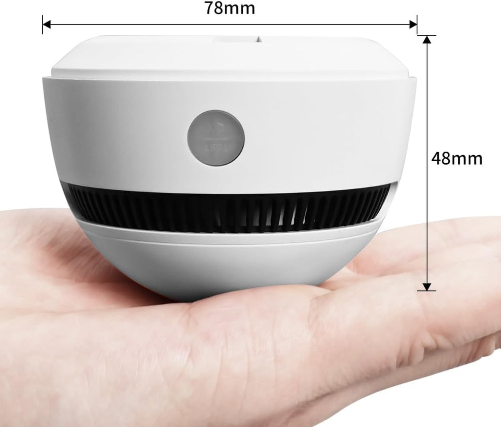 FITech 10-Year Battery Smoke Detector for Home | 85dB Fire Alarm, Military-Grade Photoelectric Sensor Reduces 70% False Alarms | CE/UL Globally Certified | Easy Install (Adhesive/Screws)