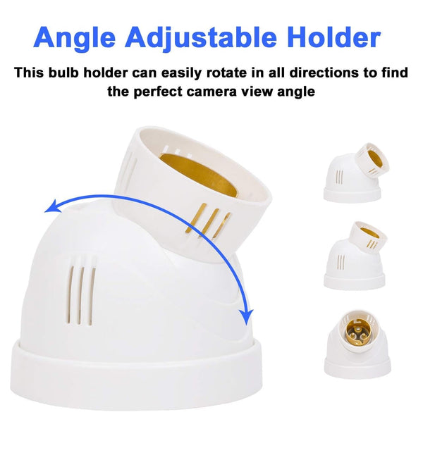 IFITech 4Mp 1920 x 1080 Dual Lens Wireless Home Security WiFi Camera with Angle Adjustable Holder