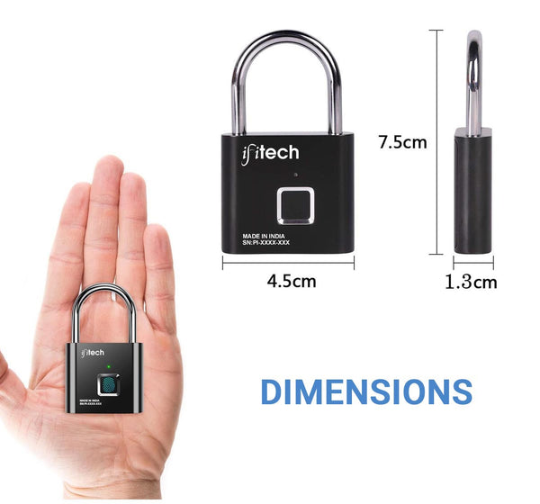 IFITech Anti-Theft  Rechargeable Fingerprint Padlock - P1