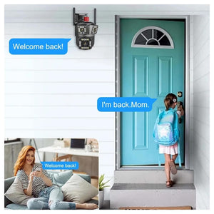IFITech 12MP Three-Lens Outdoor 4G SIM Based CCTV Security Camera  | Human Detection | Supports Upto 256GB microSD Card
