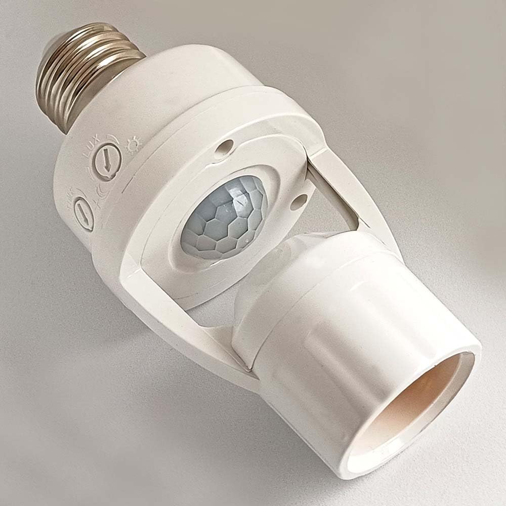 IFITech Motion Sensor Bulb Holder | Auto ON/OFF - Compatible with All E26/E27 Screw Base Bulbs