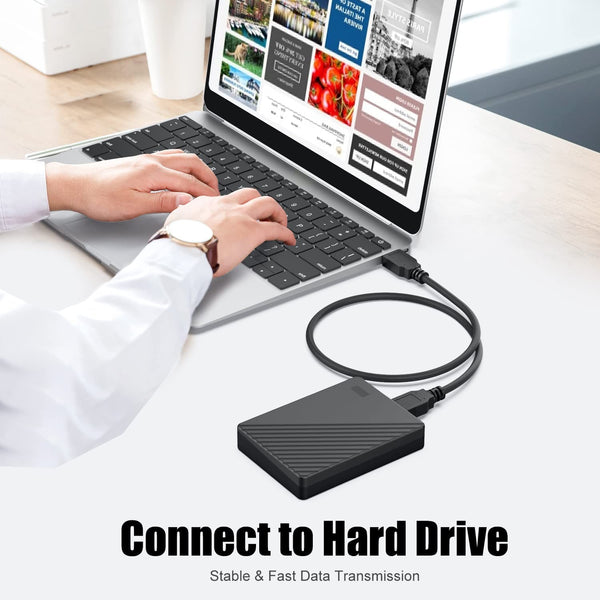 IFITech 50cm Super Speed USB 3.0 Type A Male to Male Cable for Hard Drive Enclosures, Laptop Cooling Pad, DVD Players, USB Charger Spy Camera - Black