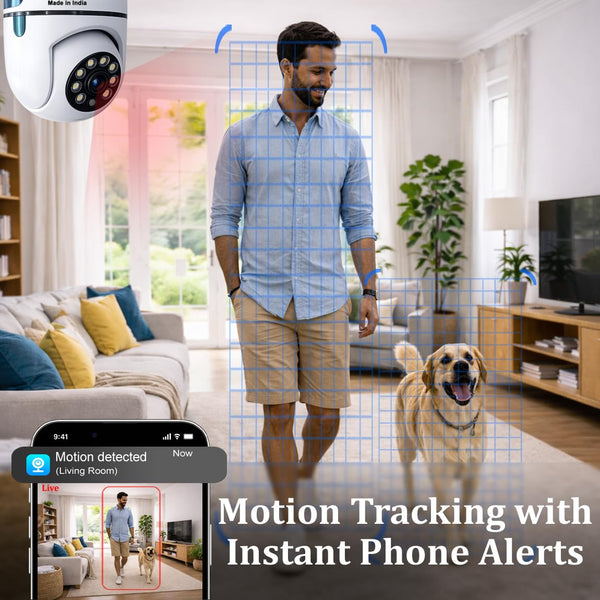 IFITech 4MP Dual Lens WiFi Bulb Camera | Indoor Security and Color Night Vision