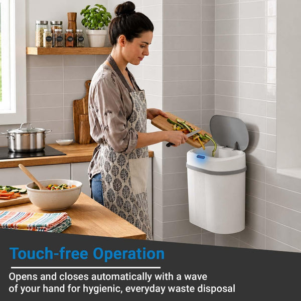 IFITech Rechargeable Motion Sensor Kitchen Dustbin with Lid - 12 Litre