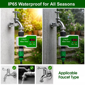 Automatic Water Timer with LED Digital Display | IP65 Waterproof Drip Irrigation Controller | Easy Install for Garden, Lawn, Balcony & Potted Plants