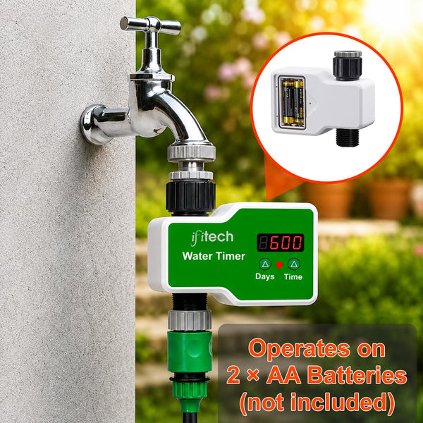 Automatic Water Timer with LED Digital Display | IP65 Waterproof Drip Irrigation Controller | Easy Install for Garden, Lawn, Balcony & Potted Plants