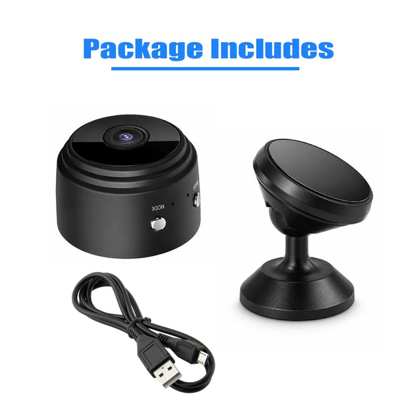 Eye4Spy HD Live View Mini Camera - V380 Pro | Motion Alerts | Low-Light Vision | 5V USB Powered | No Recording | No Battery | Spy Camera for Home & Office Monitoring