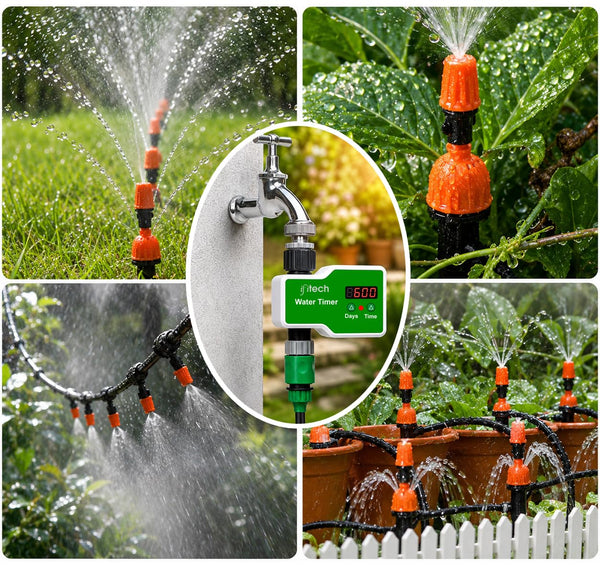 Automatic Water Timer with LED Digital Display | IP65 Waterproof Drip Irrigation Controller | Easy Install for Garden, Lawn, Balcony & Potted Plants