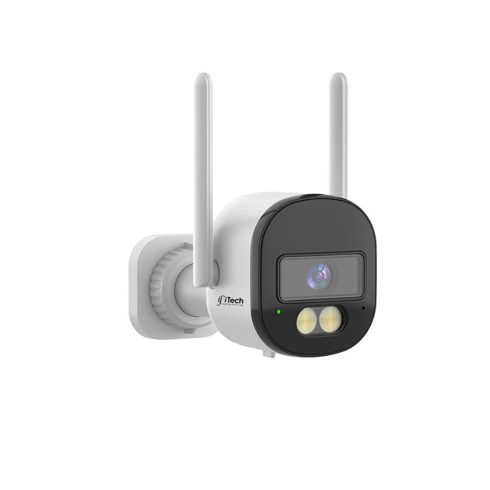 Wireless camera with antennas on a white background