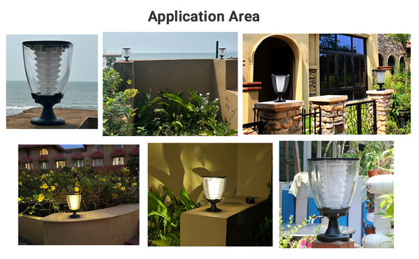 IFITech Outdoor Solar Gate Lights | Modern Outdoor Post Lights