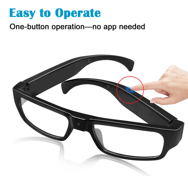 Eye4Spy Hidden Camera Glasses – 1080P HD Wearable Mini Spy Eyewear
