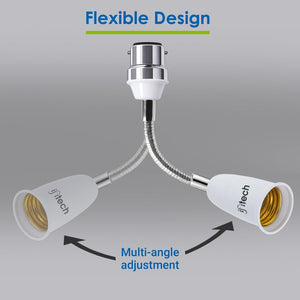 IFITech 4MP Ultra HD Wi-Fi Pan/Tilt Bulb Camera with Gooseneck Holder - V380 App