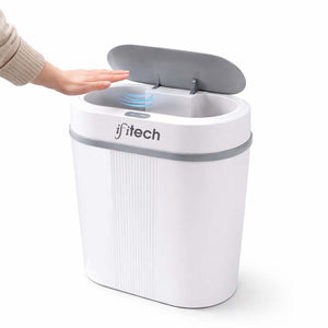 IFITech Motion Sensor Smart Trash Bin For Home (12 Liters, White) | Durable & Strong Body, Motion Sensor Open-Top Bin Lid | Smart Automatic Garbage Dustbin For Kitchens, Kids room, Study room, Offices