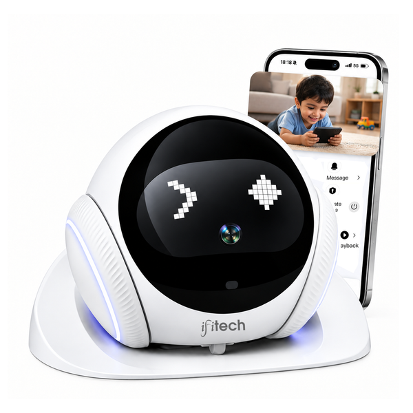 IFITech Smart 1080P AI Robot Camera | 2.4GHz & 5GHz Wi-Fi Compatible | Smart Life/Tuya App Control