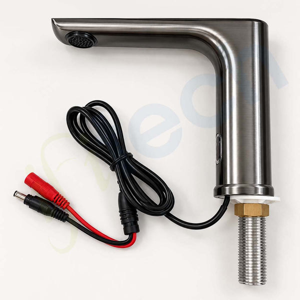 IFITech Touchless Kitchen Faucet | Dual Power (Electric & Battery) | Gun Metal Finish | Water Saving Tap for Home & Office