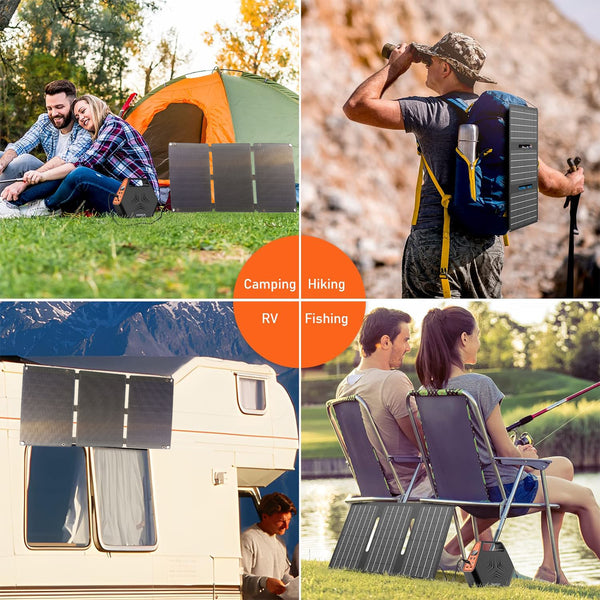 IFITech 25W Portable Waterproof Foldable Solar Panel Charger | Portable Power Station