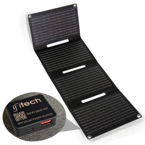 IFITech 30W Portable Solar Panel Charger | Waterproof Foldable Outdoor Power Solution
