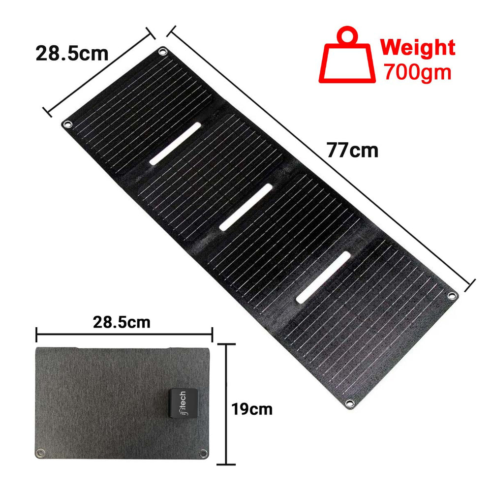 IFITech 30W Portable Solar Panel Charger | Waterproof Foldable Outdoor Power Solution