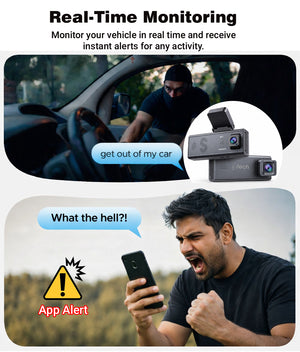 IFITech 3MP QHD Car Dashcam, 4G Sim Based Car Camera Dual Channel, Night Vision, Microphone, G-Sensor, Built-in GPS, App Control