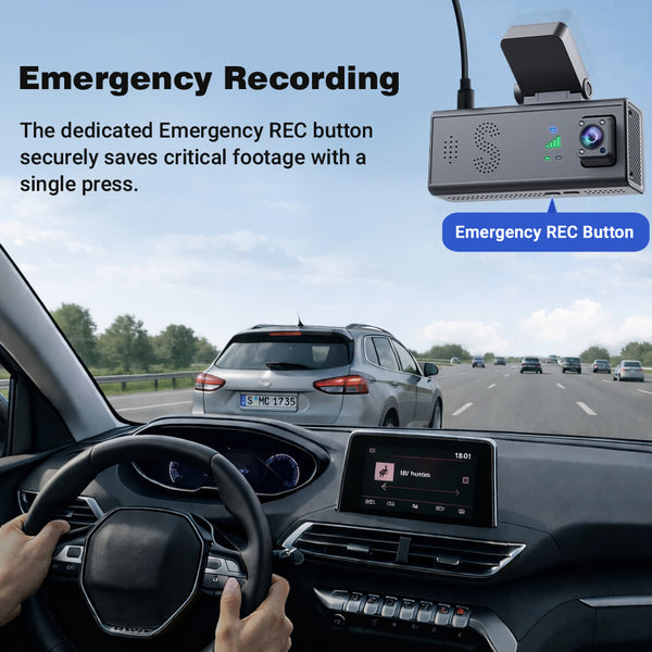 IFITech 3MP QHD Car Dashcam, 4G Sim Based Car Camera Dual Channel, Night Vision, Microphone, G-Sensor, Built-in GPS, App Control