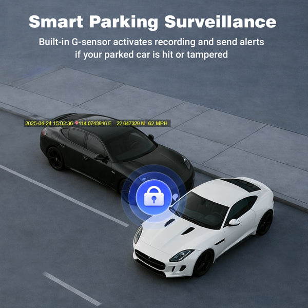 IFITech 3MP QHD Car Dashcam, 4G Sim Based Car Camera Dual Channel, Night Vision, Microphone, G-Sensor, Built-in GPS, App Control