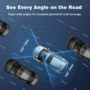 IFITech 3MP QHD Car Dashcam, 4G Sim Based Car Camera Dual Channel, Night Vision, Microphone, G-Sensor, Built-in GPS, App Control