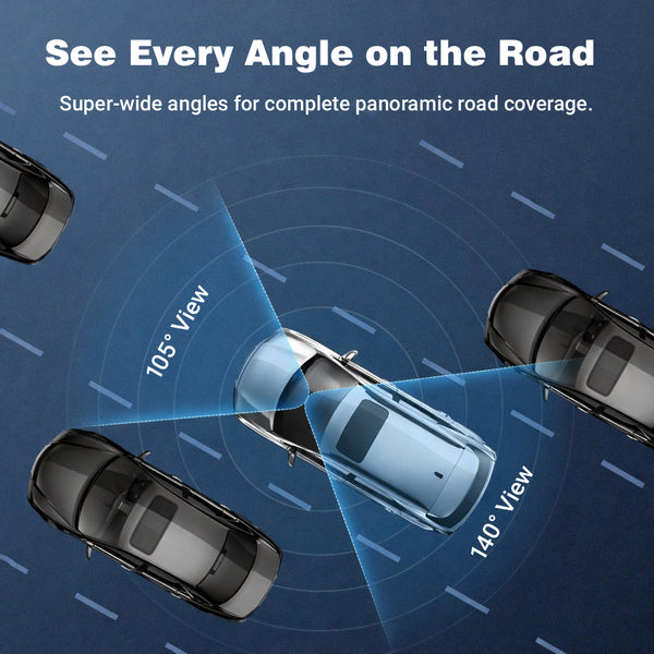 IFITech 3MP QHD Car Dashcam, 4G Sim Based Car Camera Dual Channel, Night Vision, Microphone, G-Sensor, Built-in GPS, App Control