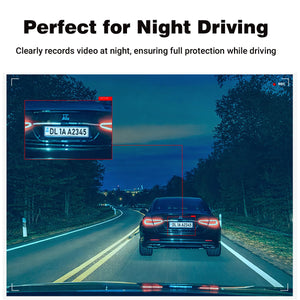 IFITech 3MP QHD Car Dashcam, 4G Sim Based Car Camera Dual Channel, Night Vision, Microphone, G-Sensor, Built-in GPS, App Control