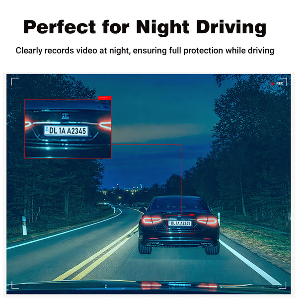 IFITech 3MP QHD Car Dashcam, 4G Sim Based Car Camera Dual Channel, Night Vision, Microphone, G-Sensor, Built-in GPS, App Control