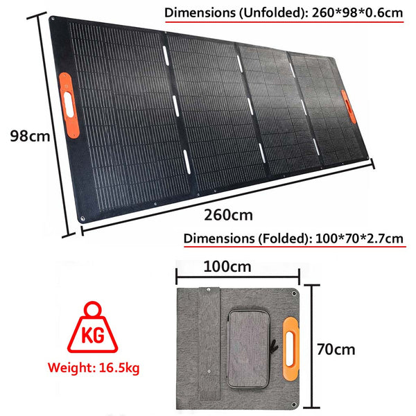 IFITech Portable 400W Solar Panel, Foldable Solar Charger – Lightweight, Durable, and Compatible with Most 40V Portable Solar Generators and Power Stations for RV, Camping, and Home Use