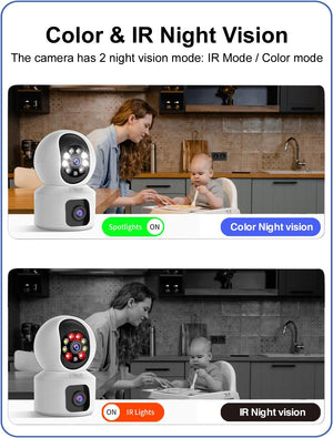 IFITech 4MP HD Smart 4G Dual-Lens CCTV Camera – 4G LTE Connectivity | 360° Coverage | Two-Way Audio | Colorful Night Vision | True Plug & Play, Easy Setup | IFI-4G1N