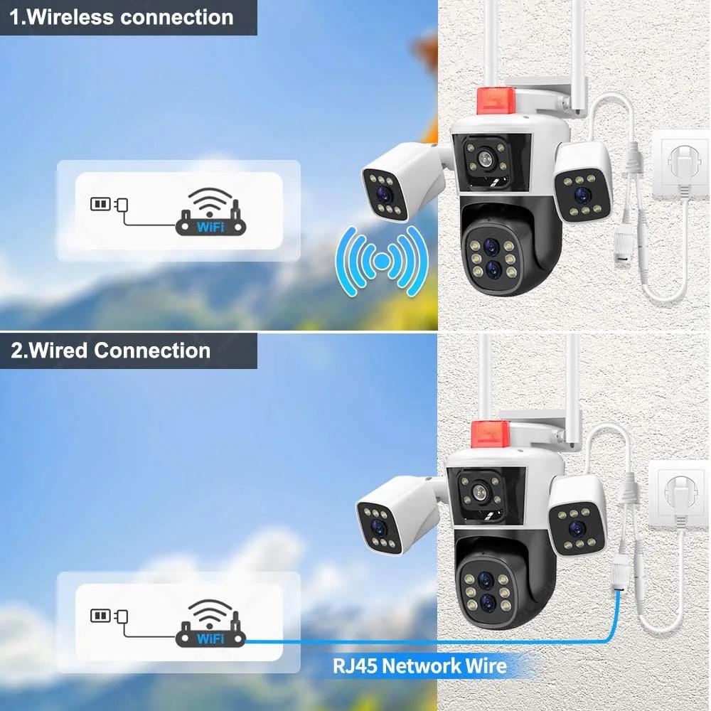 Ptz Security Camera Systems IFITech Lens Wired WiFi 16MP PTZ
