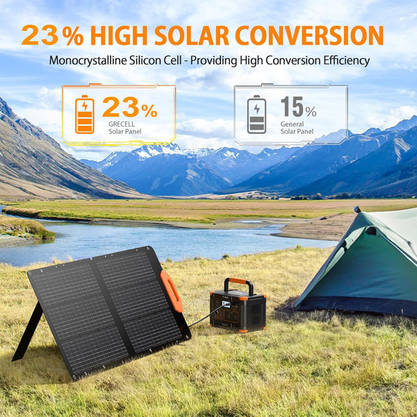 IFITech 60W Portable Waterproof Foldable Solar Panel Charger | Portable Power Station