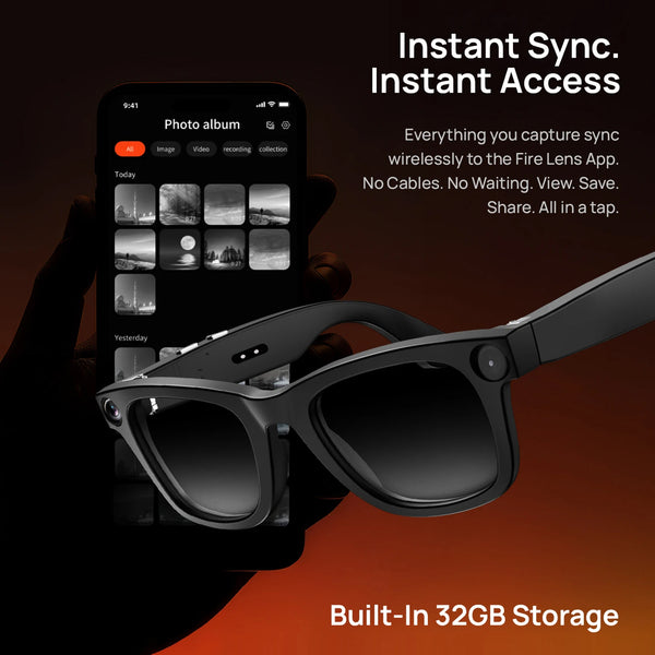IFITech AI Smart Glasses with 1080P Full HD Camera – Real-Time Language Translation, Object Recognition, Bluetooth Audio Calls & Voice Assistant – for Driving, Sports & Vlogging