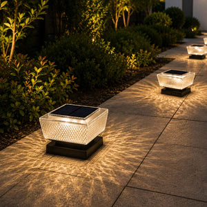 IFITech Solar Pillar Light | Designer Solar Gate Light | Auto ON/OFF Waterproof Outdoor Lights (Pack Of 2)
