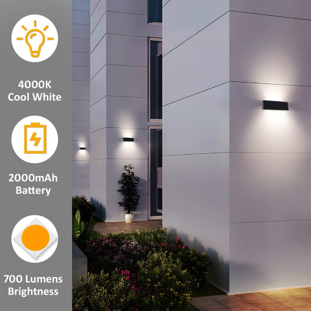 IFITech High Performance IFISWL-301 Dusk to Dawn Solar Wall Lights with Brightness Adjustable