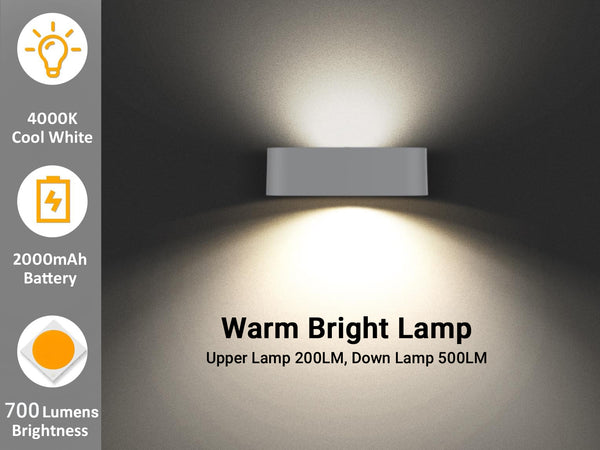 IFITech High Performance IFISWL-308 Dusk to Dawn Solar Modern Wall Lights with Brightness Adjustable
