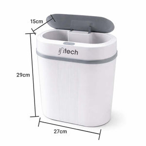 IFITech Motion Sensor Smart Trash Bin For Home (12 Liters, White) | Durable & Strong Body, Motion Sensor Open-Top Bin Lid | Smart Automatic Garbage Dustbin For Kitchens, Kids room, Study room, Offices